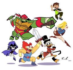 arionrashad:  Drew some reboots! Shouts out to the crew behind these guys. With all the potential flames reboots can ignite, they push on to make something that can hopefully make ANY generation smile! Keep up the fantastic work!