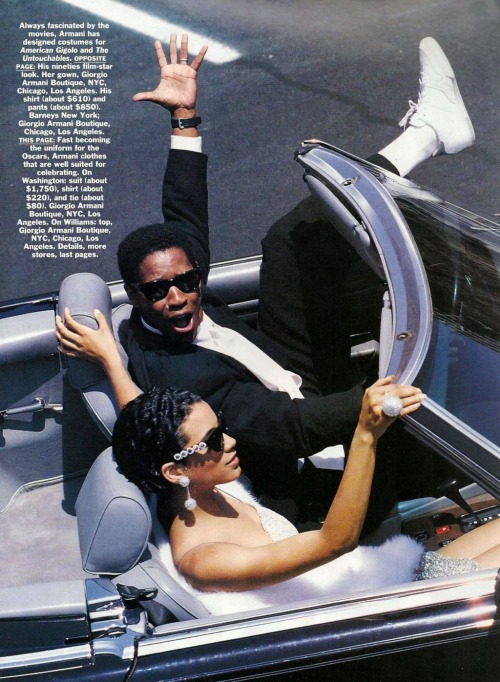 mariah-do-not-care-y:Denzel Washington and Cynda Williams by Patrick Demarchelier for Vogue US&