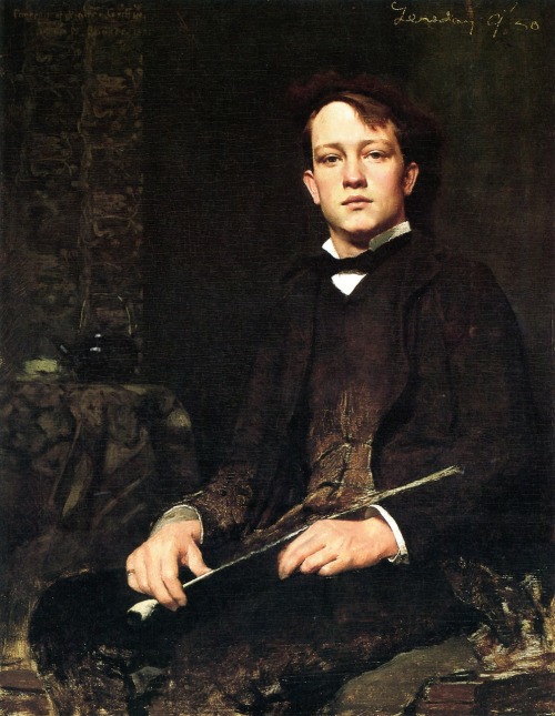 somanyhumanbeings: Dennis Miller Bunker, Portrait of Walter Griffin (1881)