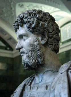 myglyptothek:Portrait of Septimius Severus. Early III century AD. Marble. State Hermitage Museum, Saint-Petersbourg. Inv. A 57