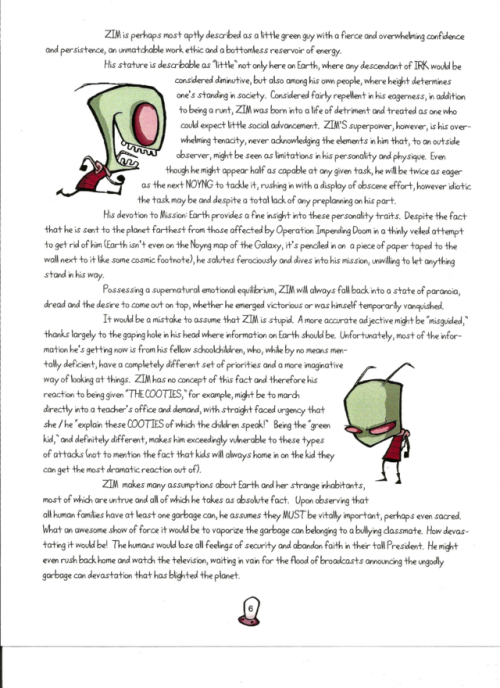 Porn Pics The Invader Zim Show Bible: Main CharactersSome