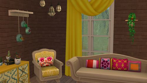 4T2 Movie Hangout conversionsThis is a set of boho living room items from The Sims 4 Movie Hangout s