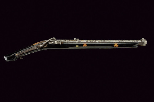 peashooter85:Ornate Japanese matchlock musket with Tokugawa markings, mid 19th century.