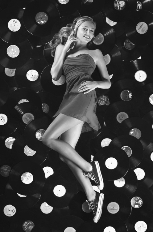 Girls with Vinyl Records