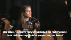 alicia-clark: caroldanversenthusiast:  sonnettscoredtheequalizer:  uswntinmotion: Kelley answers a particularly ridiculous question perfectly. (2:52) Today this went from being iconic to being ICONIC.    “it’s not a problem”  