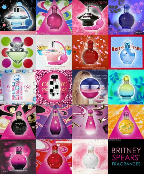 Britney Spears’ fragrances kingdom: Curious (2004) “Do you dare?” Fantasy (2005) &