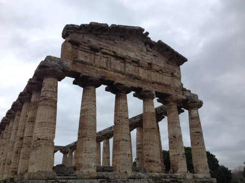 didoofcarthage: Temple of Athena (traditionally Ceres) at Paestum  Paestum was part of the regi