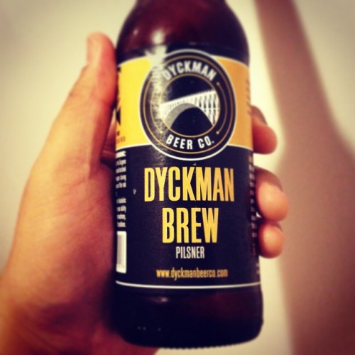 The very tasty #dickmanbeer #pilsner reppin #uptown #dominican #brewer #supportyourpeeps #inwood #ny