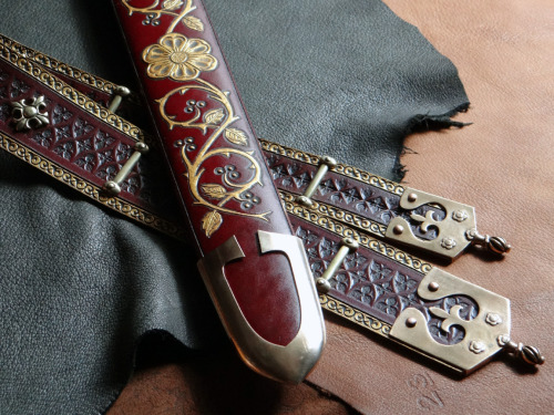 A recently completed ‘Effigy’ style scabbard build for the Albion Baron