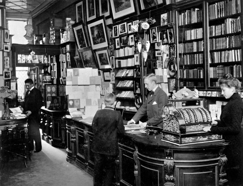 pulledouttosea:  Henriques Bonfils Bookstore. Copenhagen, Denmark. November 27, 1899