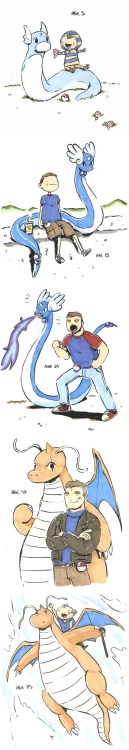 A Boy and His Dratini Follow for more Poekmon!