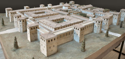 Roman Emperor Diocletian&rsquo;s Palace, modelCompleted c 305 AD, Spalato (modern day Split, Croatia