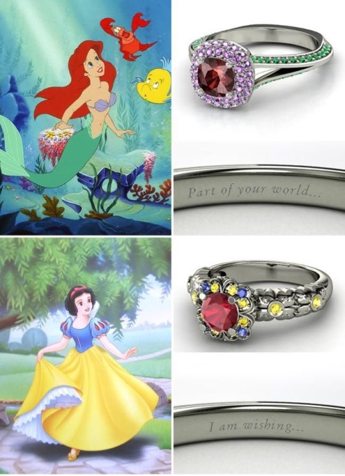 little-tatertot:  Disney Engagement Rings!! porn pictures