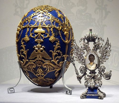 the-last-tsar:  The “Tsarevich” Fabergé Egg: Presented by Nicholas II to Alexandra in 1912. Fabergé created the egg as a tribute to the miracle of the Tsarevich’s survival of hemophilia. 