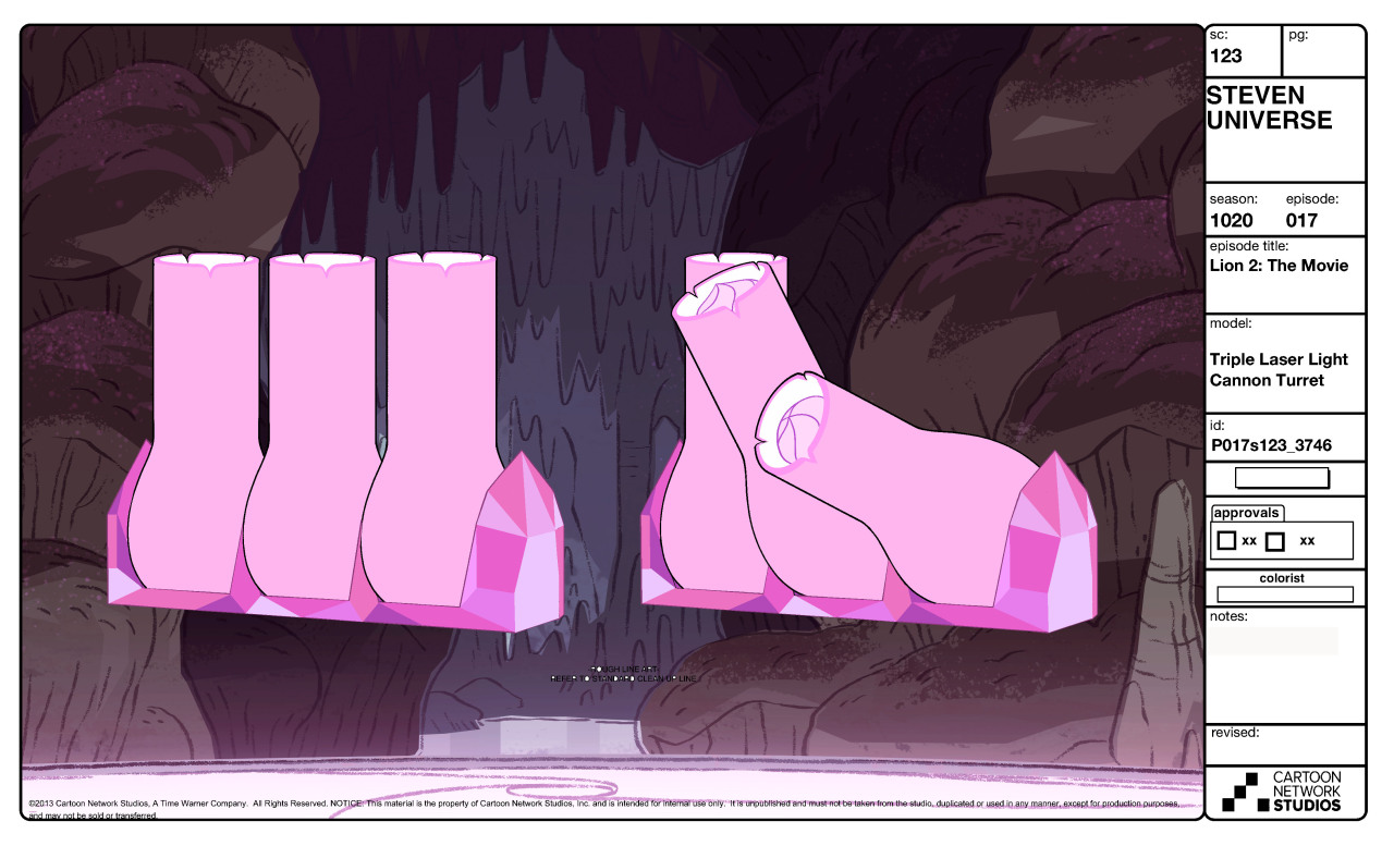 A selection of Characters, Props and Effects from the Steven Universe episode: Lion