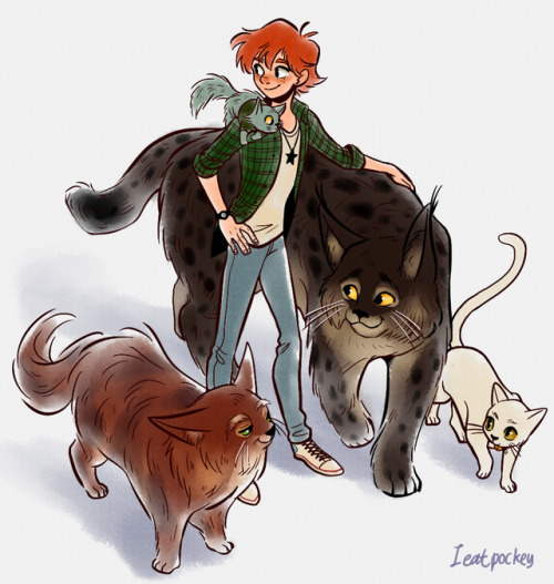 ieatpockey:Modern AU? Cat AU? Why not both!