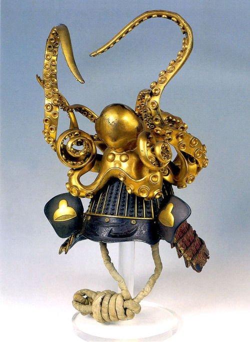 Samurai helmet (kabuko) shaped like an octopus. About 18th century, Japan.