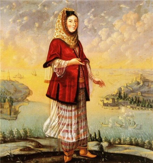 Portraits of women in oriental costumes from Ptuj Ormož Regional Museum, Ptuj, Slovenia. Unknown pai