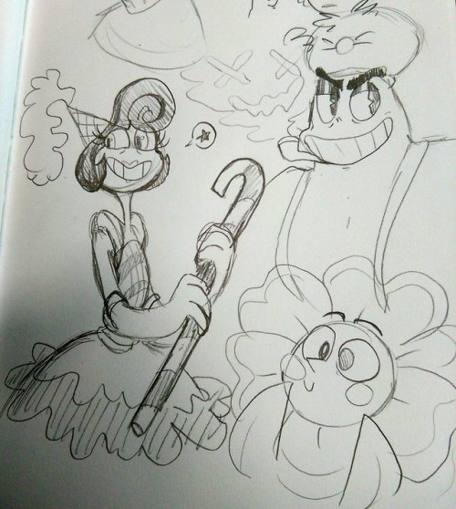 fakys:some school doodles of my fav boos from  cuphead : Baroness Von Bonbon