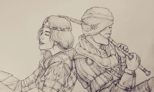 shinyeongkim:Saskia and Iorveth_ The Witcher