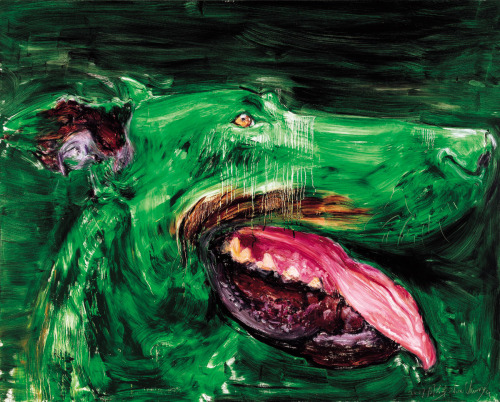 cross-connect:  ZHOU Chunya is a painter best known for his series of Green Dog paintings, born in 1955 in Chongqing, China and graduated from the Sichuan Academy of Fine Art in 1982. After obtaining his masters degree from the Kassel Academy of Fine
