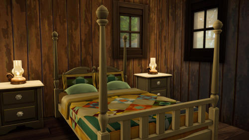 antiquatedplumbobs:CC Free Frontier Cabin I’ve been meaning to build a small house that’