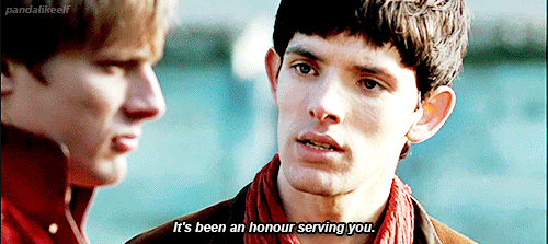 pandalikeelf:the way merlin looks at arthur. oh boy.season 1, episode 10: the moment of truthI love 