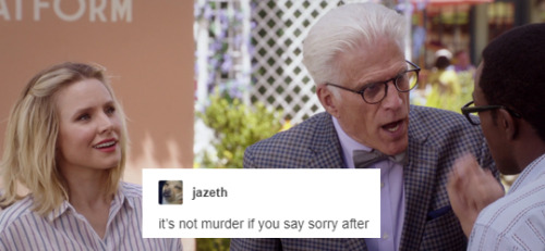 punksestra:The Good Place + popular text post meme (1 of ???)