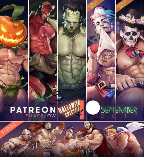 silverjow:  September’s reward - Halloween Specialshttps://www.patreon.com/silverjowHi there! I’m so sorry this is so late, this reward pack takes me a long time to finish. September’s reward is all about Halloween, I hope you all will enjoy it.
