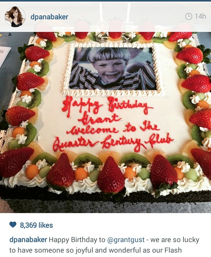 So Grant’s cake was filled with Snowbarry — I mean, Strawberries. 😍