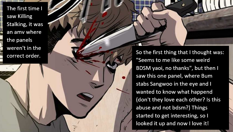 Killing Stalking Confessions — “The first time I saw Killing Stalking, it  was an