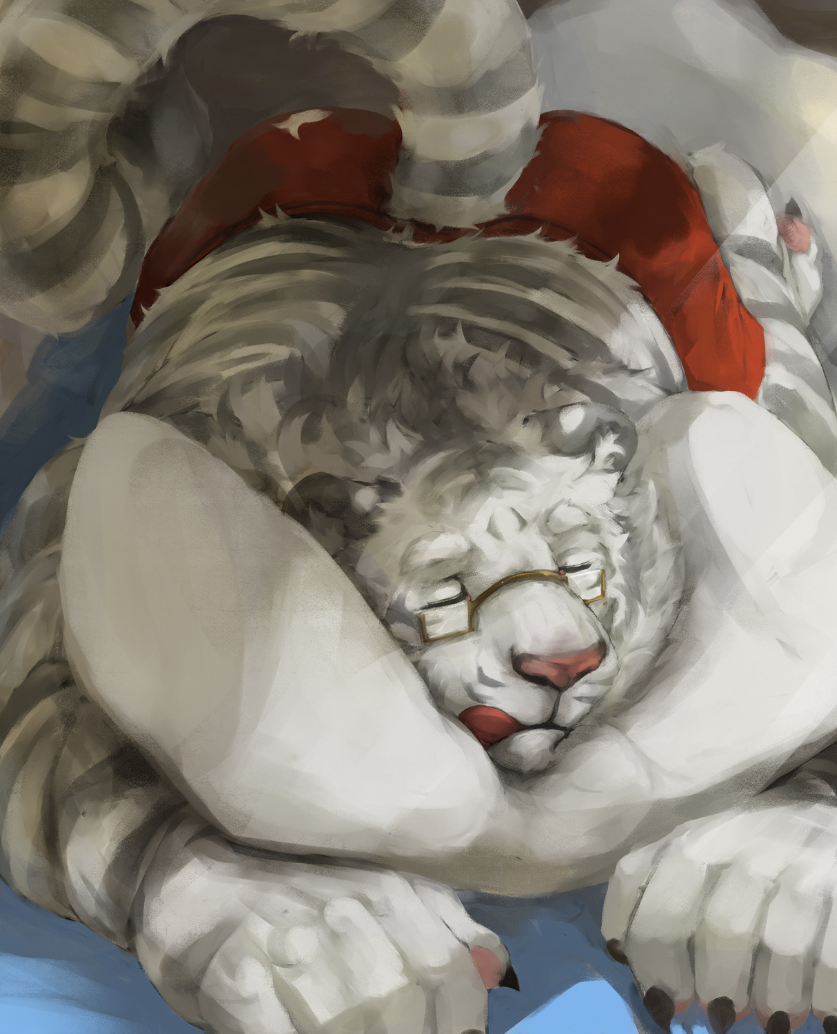 ralphthefeline:  Pudgy tiger Ralph must have had tiring week because he seems to