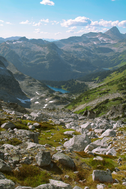 predictablytypical:trekking through glacier fresh lakes on mountain tops 