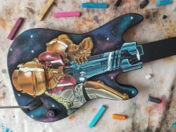 retrogamingblog:  Samus Aran in Chalk by Bunnie Apra