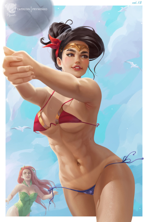  Beach Queen: Wonder Woman prywinkohttps://www.pixiv.net/artworks/83013895