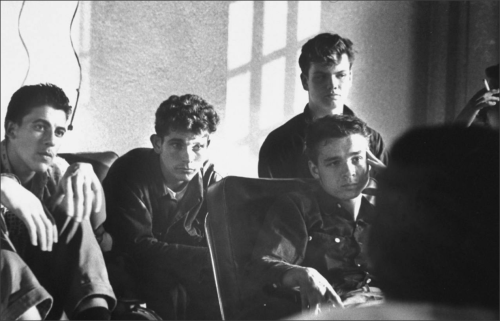 1950sunlimited:  Boys at the “Opportunity Camp” for idle High School drop-outs; Brooklyn, N.Y., 1962 