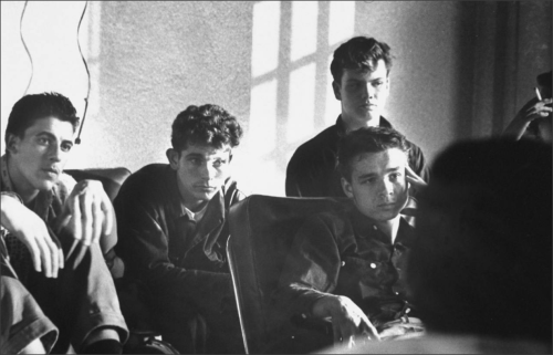 Boys at the &ldquo;Opportunity Camp&rdquo; for idle High School drop-outs;Brooklyn, N.Y., 1962