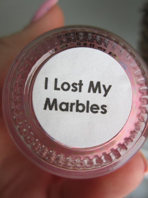 Lush Lacquer's I Lost My Marbles. This is an extremely cute colour, and it went on much better 