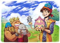artbygrim: a gift for my sister! we’ve been playing through dragon quest 8 over the past couple of months and we’re really enjoying it - especially all of the adorable monsters!