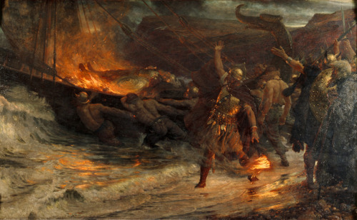 The Funeral of a Viking, Frank Dicksee, 1893