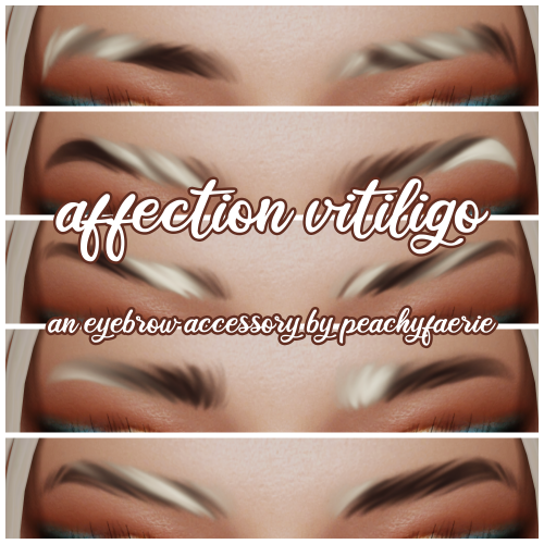 AFFECTION VITILIGO An Eyebrow Accessory By Peachyfaerie