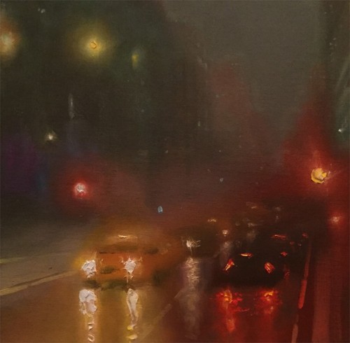 C.W. Mundy aka Charles Warren Mundy (American, b. 1945, Indianapolis, IN, USA) - Night Drizzle  Pain