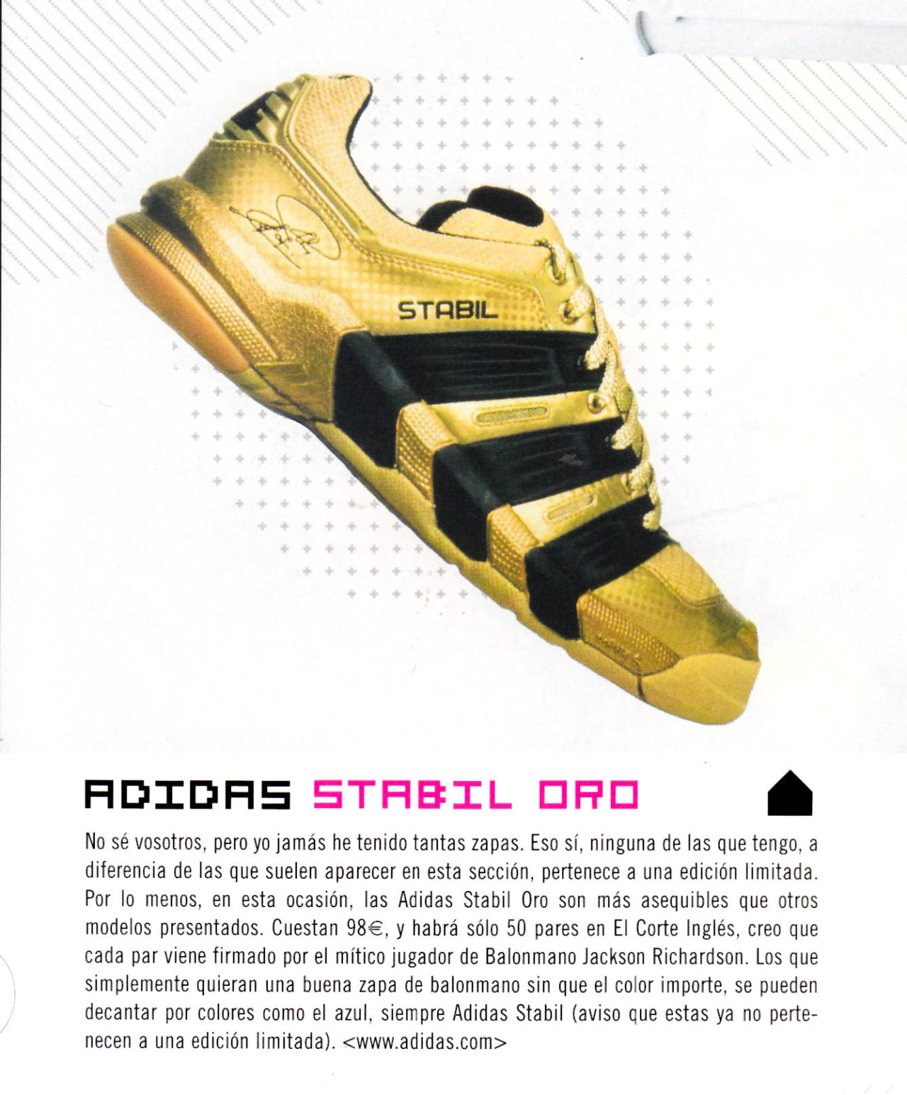 Fashion Archive TC — Adidas. Stabil Oro. Neo2 23. May-Jun 02.