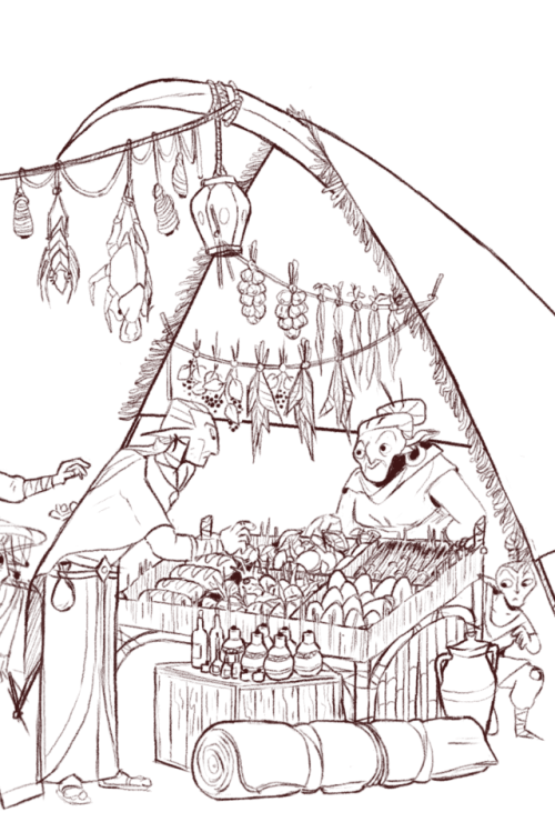 crazybeavermonster:WIP - Hlaalu MarketplaceI haven’t posted in a looong while and that’s