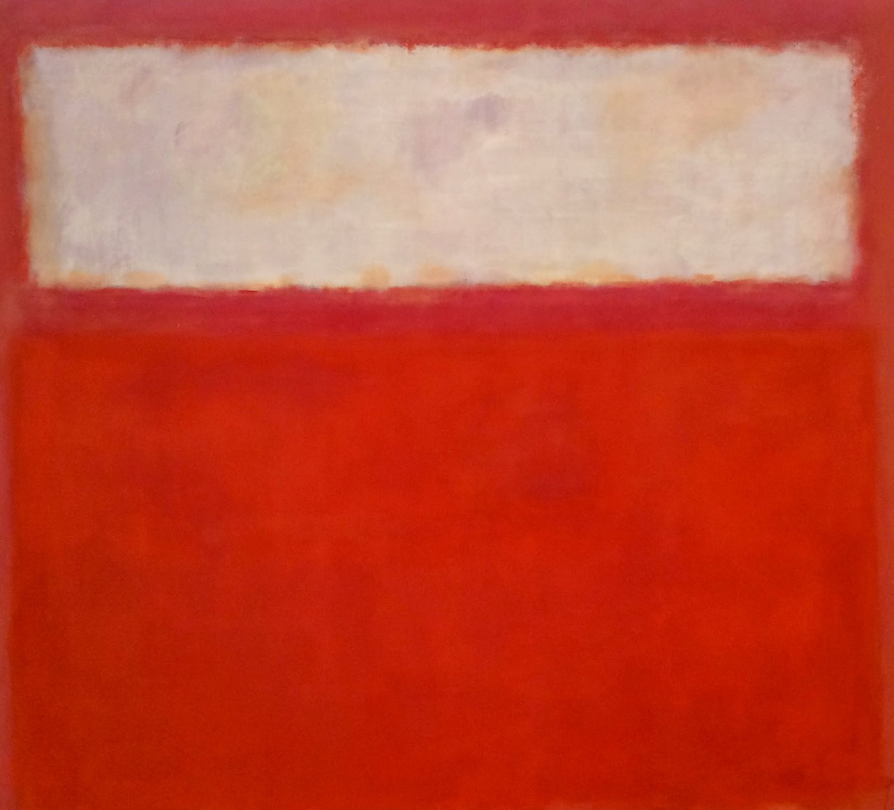 dailyrothko:  Mark Rothko, Untitled ( Pink and White over Red), 1957, oil on canvas,