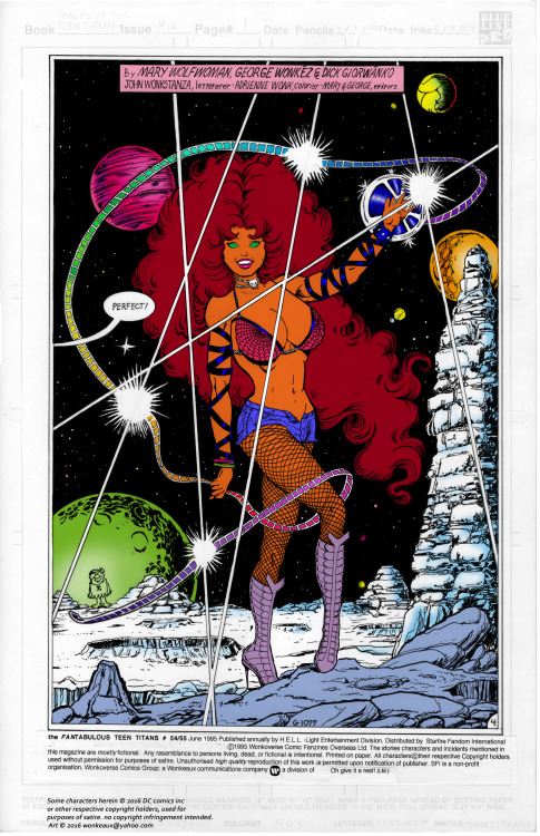 wonkeaux: Teen Titans 54 page 4 I was in George Perez’s house when he lived in NY, and gave him a co