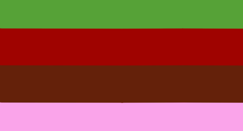 the-orc:dajo42:ORC PRIDE FLAGGREEN OF ORCRED OF BLOOD OF ORCBROWN OF DIRTpink :) pink :)