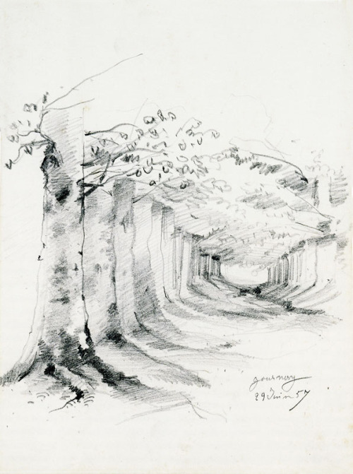 dappledwithshadow:  Claude MonetDrawings, c.1857-1864