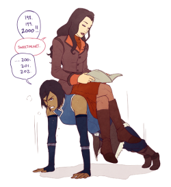 jayylart:   “which person of ur otp furiously does push-ups while the other sits on their back and reads a magazine”  So much for this being a neutral blog, huh? 