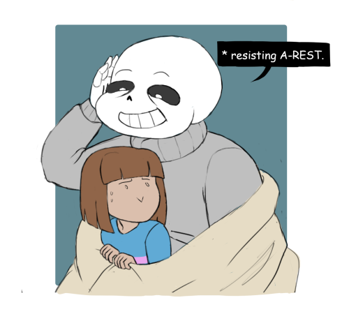 ohheyimpaola: sans and frisk cuddling gives me life